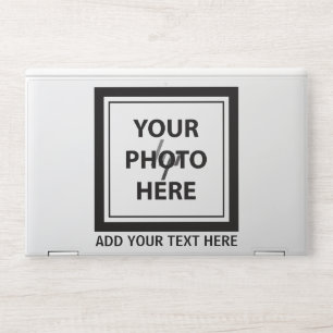 Upload Picture Photo & Add Text – Customize HP Laptop Skin