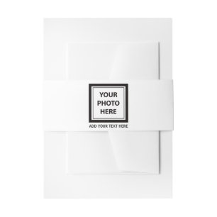 Upload Picture Photo & Add Text – Customize Invitation Belly Band