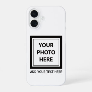 Upload Picture Photo & Add Text – Customize iPhone 16 Case