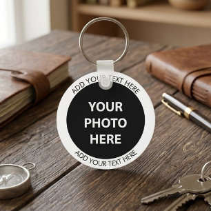 Upload Picture Photo & Add Text – Customize Keychain