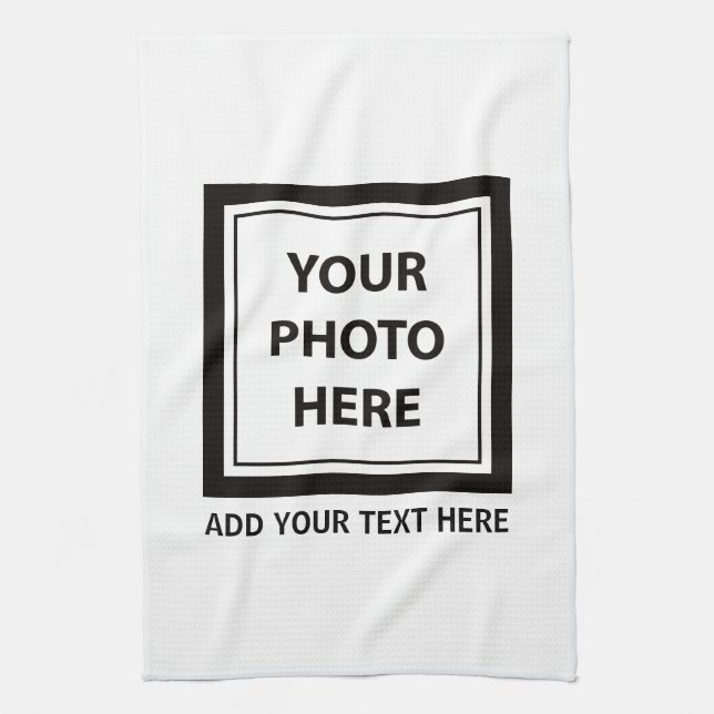 Upload Picture Photo & Add Text – Customize Kitchen Towel (Vertical)