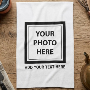 Upload Picture Photo & Add Text – Customize Kitchen Towel