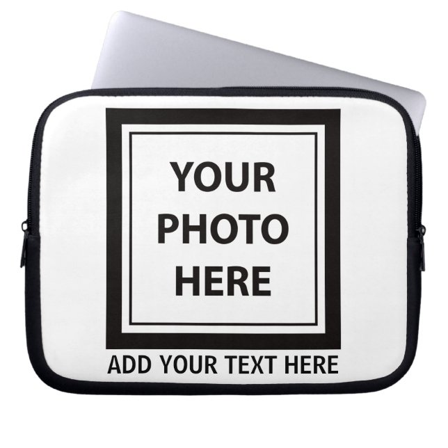 Upload Picture Photo & Add Text – Customize Laptop Sleeve (Front)