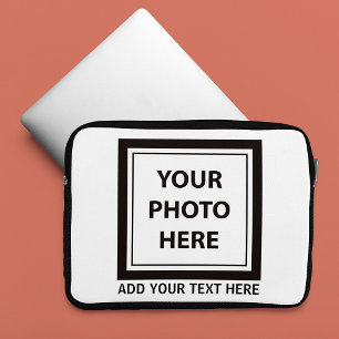 Upload Picture Photo & Add Text – Customize Laptop Sleeve
