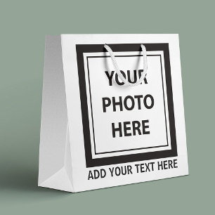 Upload Picture Photo & Add Text – Customize Large Gift Bag