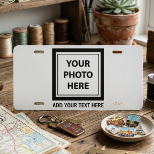 Upload Picture Photo & Add Text – Customize License Plate