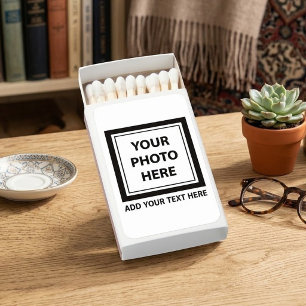 Upload Picture Photo & Add Text – Customize Matchboxes