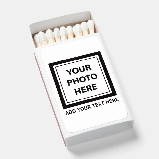 Upload Picture Photo & Add Text – Customize Matchboxes (Front Open)