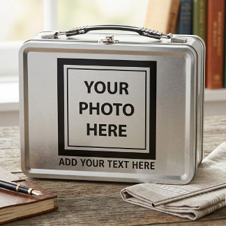 Upload Picture Photo & Add Text – Customize Metal Lunch Box