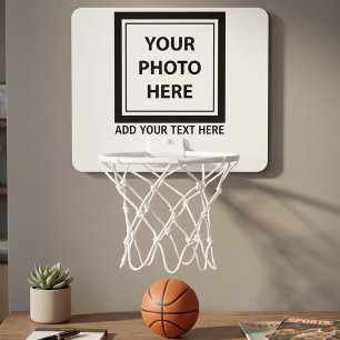 Upload Picture Photo & Add Text – Customize Mini Basketball Hoop