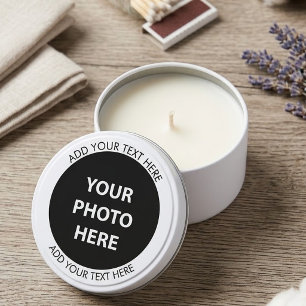Upload Picture Photo & Add Text – Customize Mini Candle Favors