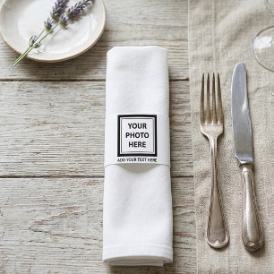 Upload Picture Photo & Add Text – Customize Napkin Bands