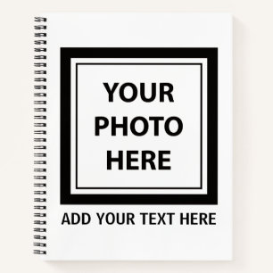Upload Picture Photo & Add Text – Customize Notebook
