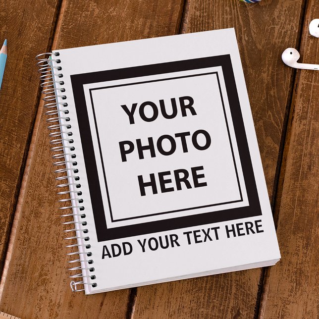 Upload Picture Photo & Add Text – Customize Notebook (Creator Uploaded)