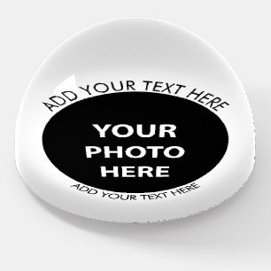 Upload Picture Photo & Add Text – Customize Paperweight