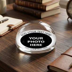 Upload Picture Photo & Add Text – Customize Paperweight