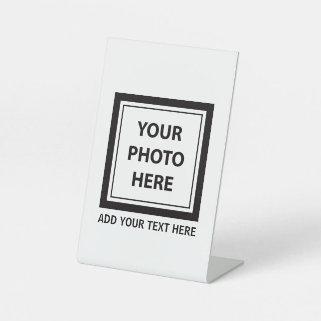 Upload Picture Photo & Add Text – Customize Pedestal Sign (Front)