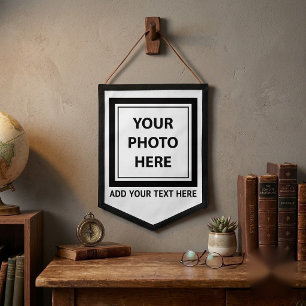 Upload Picture Photo & Add Text – Customize Pennant