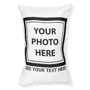 Upload Picture Photo & Add Text – Customize Pet Bed