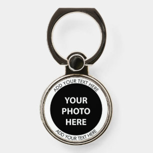 Upload Picture Photo & Add Text – Customize Phone Ring Stand