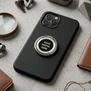Upload Picture Photo & Add Text – Customize Phone Ring Stand
