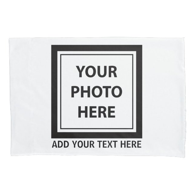 Upload Picture Photo & Add Text – Customize Pillow Case (Front)