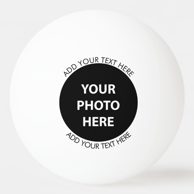 Upload Picture Photo & Add Text – Customize Ping Pong Ball (Front)