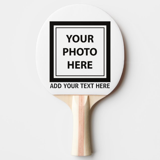 Upload Picture Photo & Add Text – Customize Ping Pong Paddle (Front)