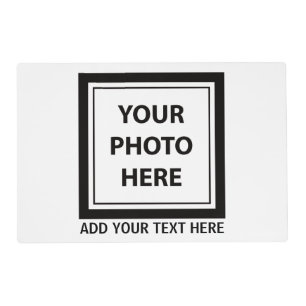Upload Picture Photo & Add Text – Customize Placemat