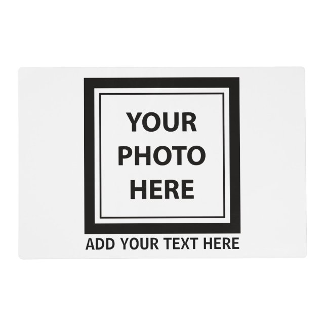 Upload Picture Photo & Add Text – Customize Placemat (Front)