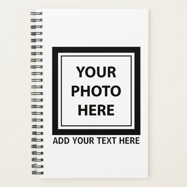 Upload Picture Photo & Add Text – Customize Planner (Front)