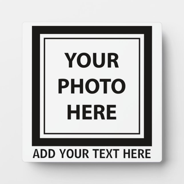 Upload Picture Photo & Add Text – Customize Plaque (Front)