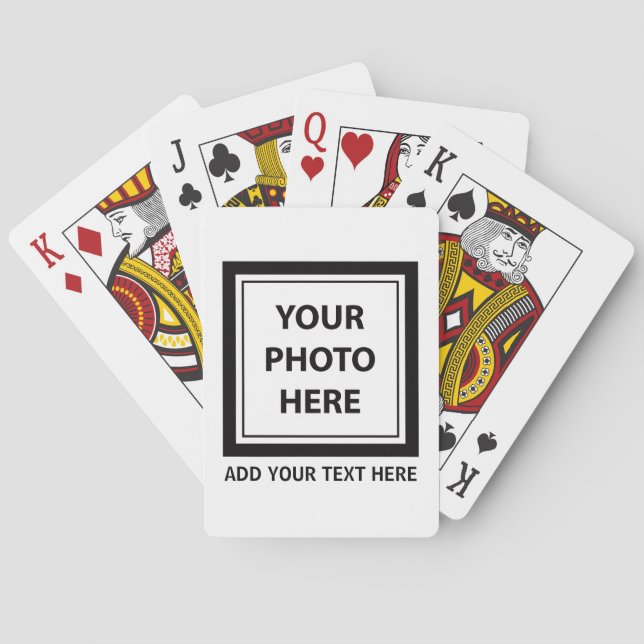 Upload Picture Photo & Add Text – Customize Poker Cards (Back)
