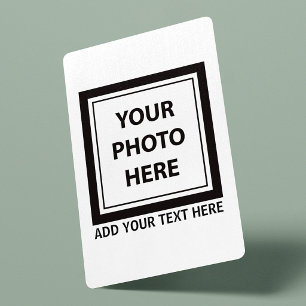 Upload Picture Photo & Add Text – Customize Poker Cards