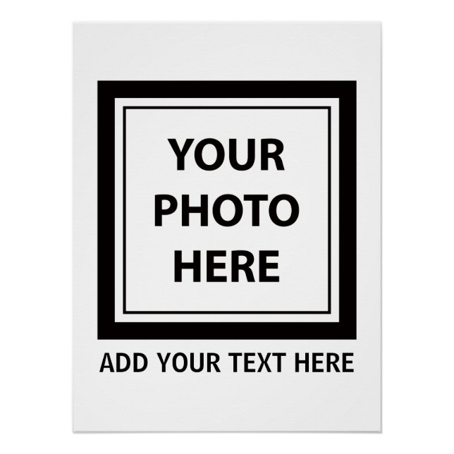 Upload Picture Photo & Add Text – Customize Poster (Front)