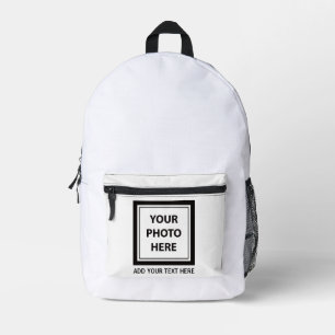 Upload Picture Photo & Add Text – Customize Printed Backpack