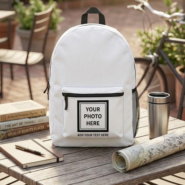 Upload Picture Photo & Add Text – Customize Printed Backpack (Creator Uploaded)