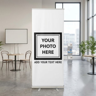 Upload Picture Photo & Add Text – Customize Retractable Banner