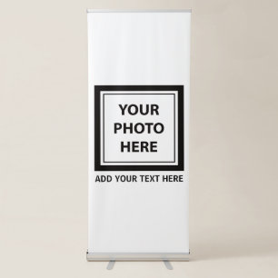 Upload Picture Photo & Add Text – Customize Retractable Banner