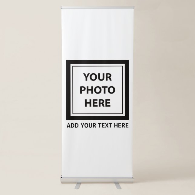 Upload Picture Photo & Add Text – Customize Retractable Banner (Front)