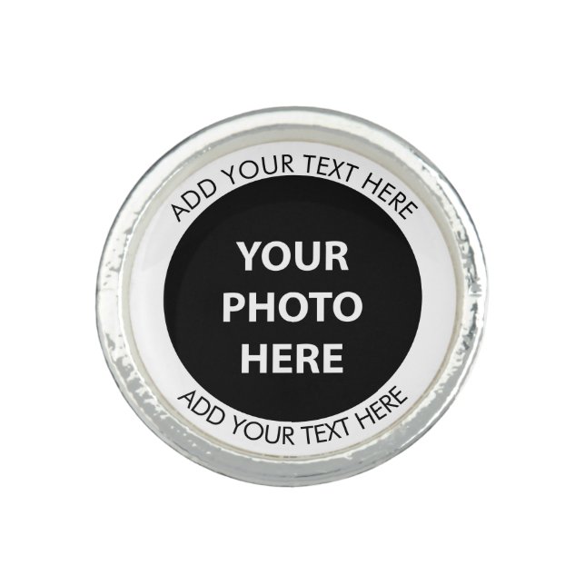 Upload Picture Photo & Add Text – Customize Ring (Front)
