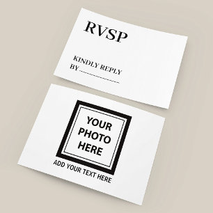 Upload Picture Photo & Add Text – Customize RSVP Card