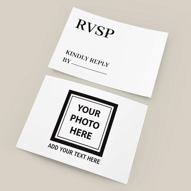 Upload Picture Photo & Add Text – Customize RSVP Card (Creator Uploaded)