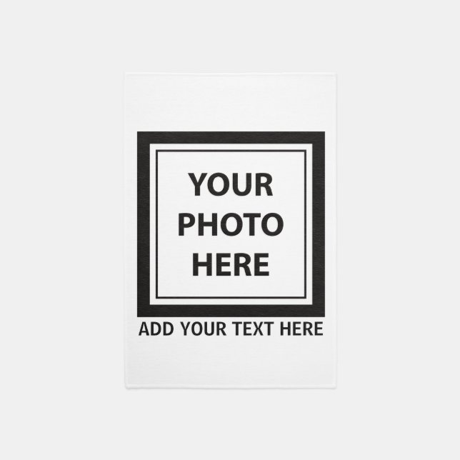 Upload Picture Photo & Add Text – Customize Rug (Front (Vertical))