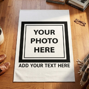 Upload Picture Photo & Add Text – Customize Rug