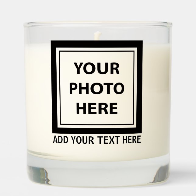 Upload Picture Photo & Add Text – Customize Scented Candle (Front)