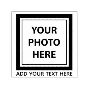 Upload Picture Photo & Add Text – Customize Self-inking Stamp