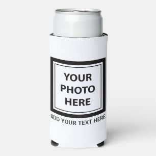 Upload Picture Photo & Add Text – Customize Seltzer Can Cooler