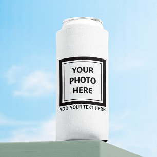 Upload Picture Photo & Add Text – Customize Seltzer Can Cooler