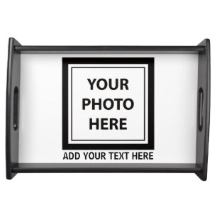 Upload Picture Photo & Add Text – Customize Serving Tray
